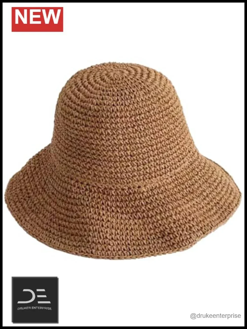 Woven Paper Straw Sun Hat Floppy Wide Brim Foldable Beach Hat